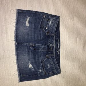 American eagle denim mini skirt